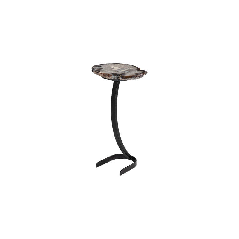 Agate Side Table Horseshoe Base, Assorted