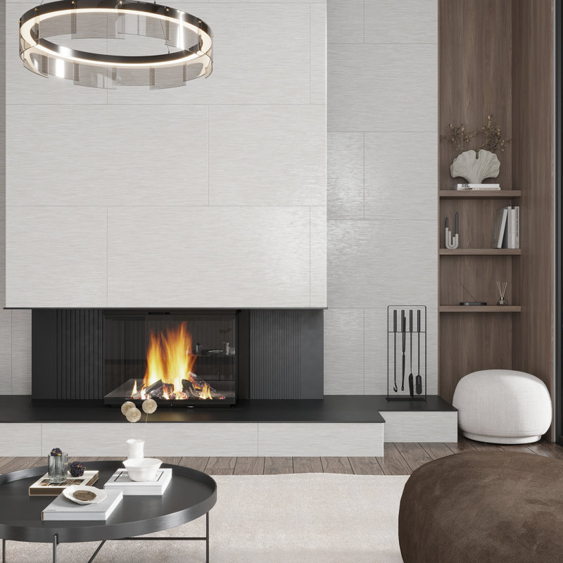Sothis 23" x 47" Porcelain Wood look Wall & Floor Tile, Beige