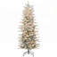 Arbre de Noël artificiel haut de 6 pi avec branches enneigées, lumières jaunes chaudes, conception à ouverture automatique et ampoules supplémentaires pour une décoration des Fêtes facile