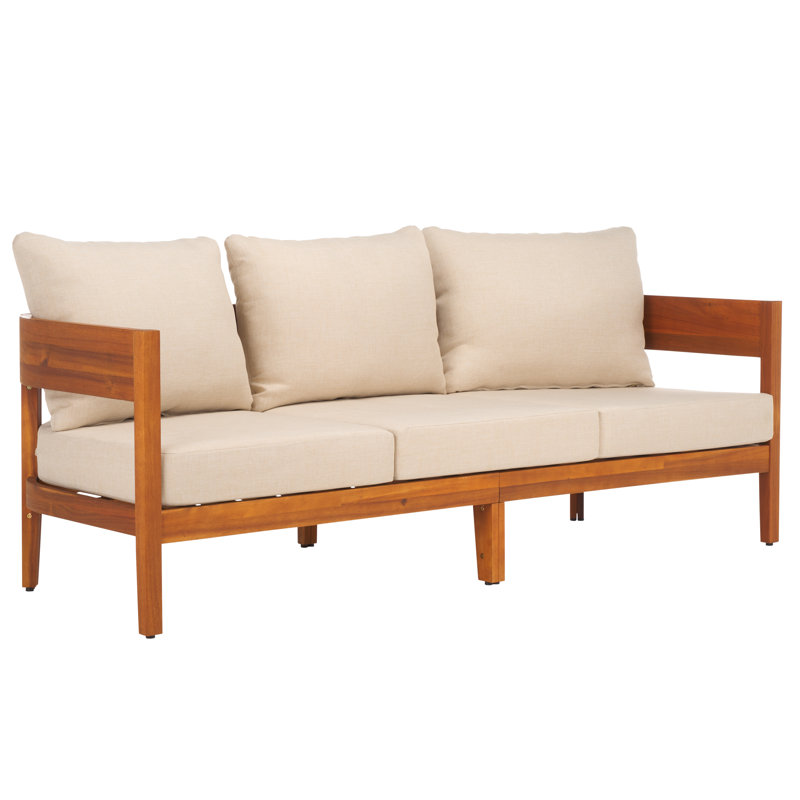 Canapé de patio 3 places Kaiiden, Natural, Beige