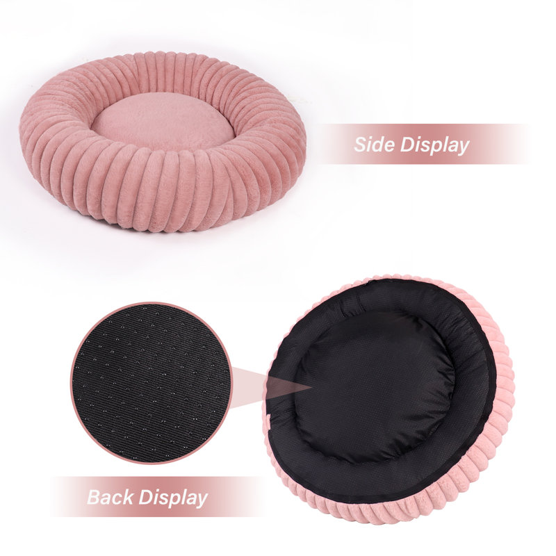 Lit pour chien Calming Donut, Grand (H 8 po x l 36 po x P 36 po), Rose