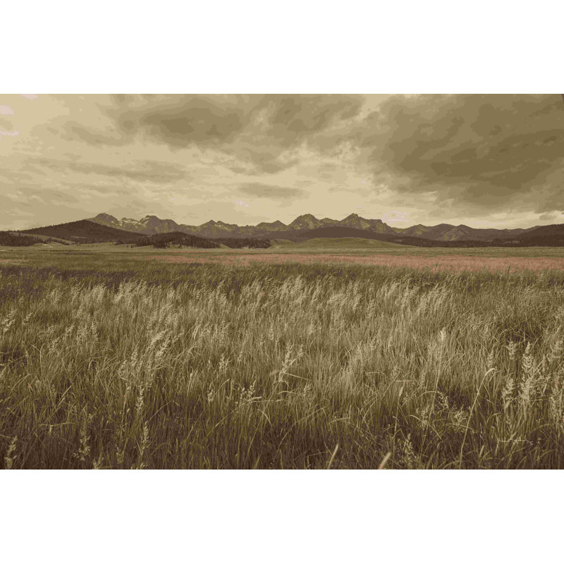 Sawtooth Mountains Idaho II Dark par Alan Majchrowicz - photographie, H 8 po x l 12 po, Non, Toile tendue