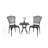Bistro Set 3 Piece Rustproof Cast Aluminum Patio Furniture Sets 2 Chairs and 1 Round Table Outdoor, Garden, Patio, Balcony-163997485
