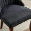 2 chaises de salle à manger confortables en noir, intérieur en rayonne, haute pour un confort d'assise exceptionnel, pieds en bois massif avec courbe Sw1847bk
