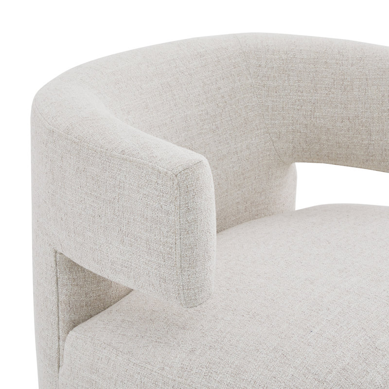 Fauteuil demi-tonneau Bascom, Nathan Performance Tweed de blé