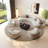 Semi-circular curved shaped movable corner sofa