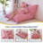 80" Pink Giant 3 In 1 Convertible Bean Bag Chair With Pillow-244243067