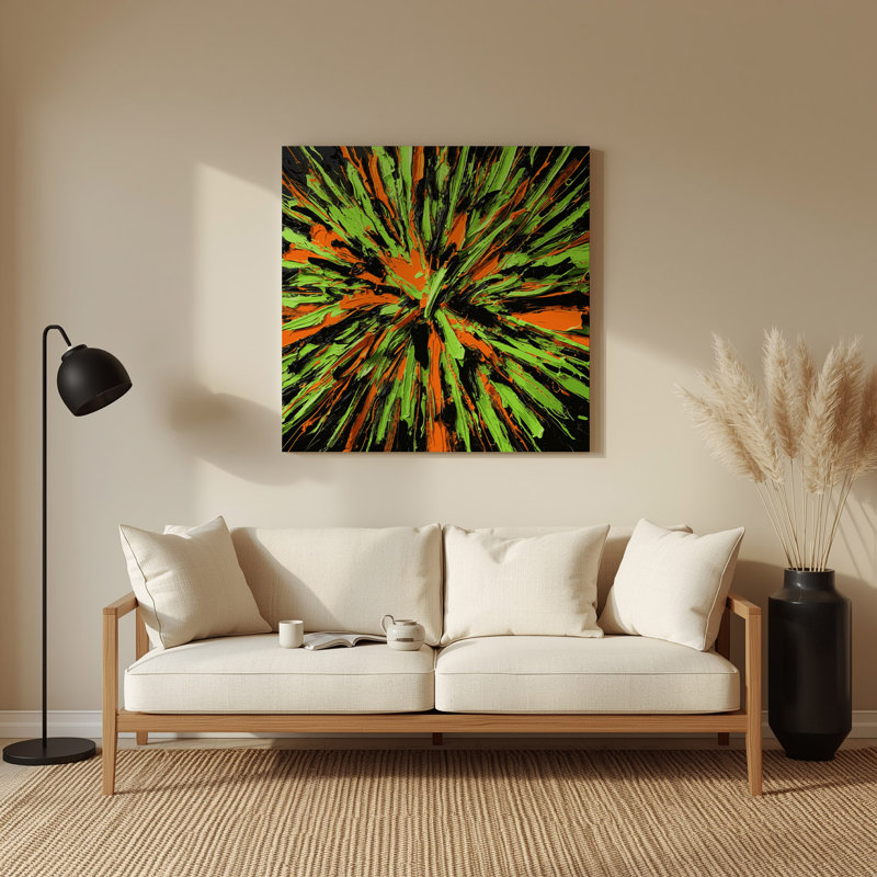 Art mural en métal Neo Expressionism 85, H 384 po x l 384 po x P 0,05 po