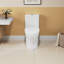 Toilette allongée à fixation au sol 1,1 / 1,6 GPF, certifiée CUPC, certifié Watersense, céramique, couleur blanche, siège à fermeture en douceur