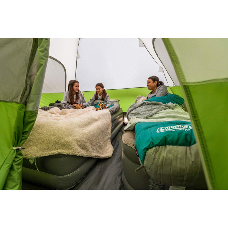 Green 6-Person Dome Tent with Screen Room and Carry Bag
