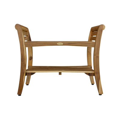Krehbiel EcoDecors, Contemporary Teak Shower Bench With Handles In Finish