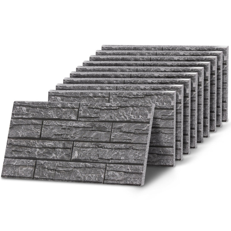 Marble Grey Block Stone Effect Wall Panel - Single Panel