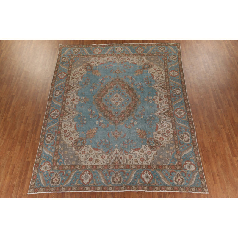 Tapis traditionnel délavé surteint 9 x 12
