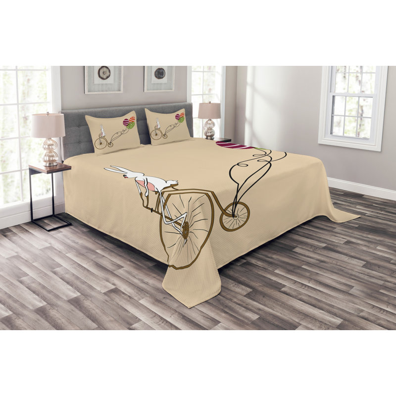 Animal Print Bedspread with Pillow Shams, 220 x 264 cm