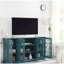 Meuble télé 63 po, buffet, armoire de rangement, bleu sarcelle