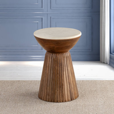 Cheridwen Marble Top End Table