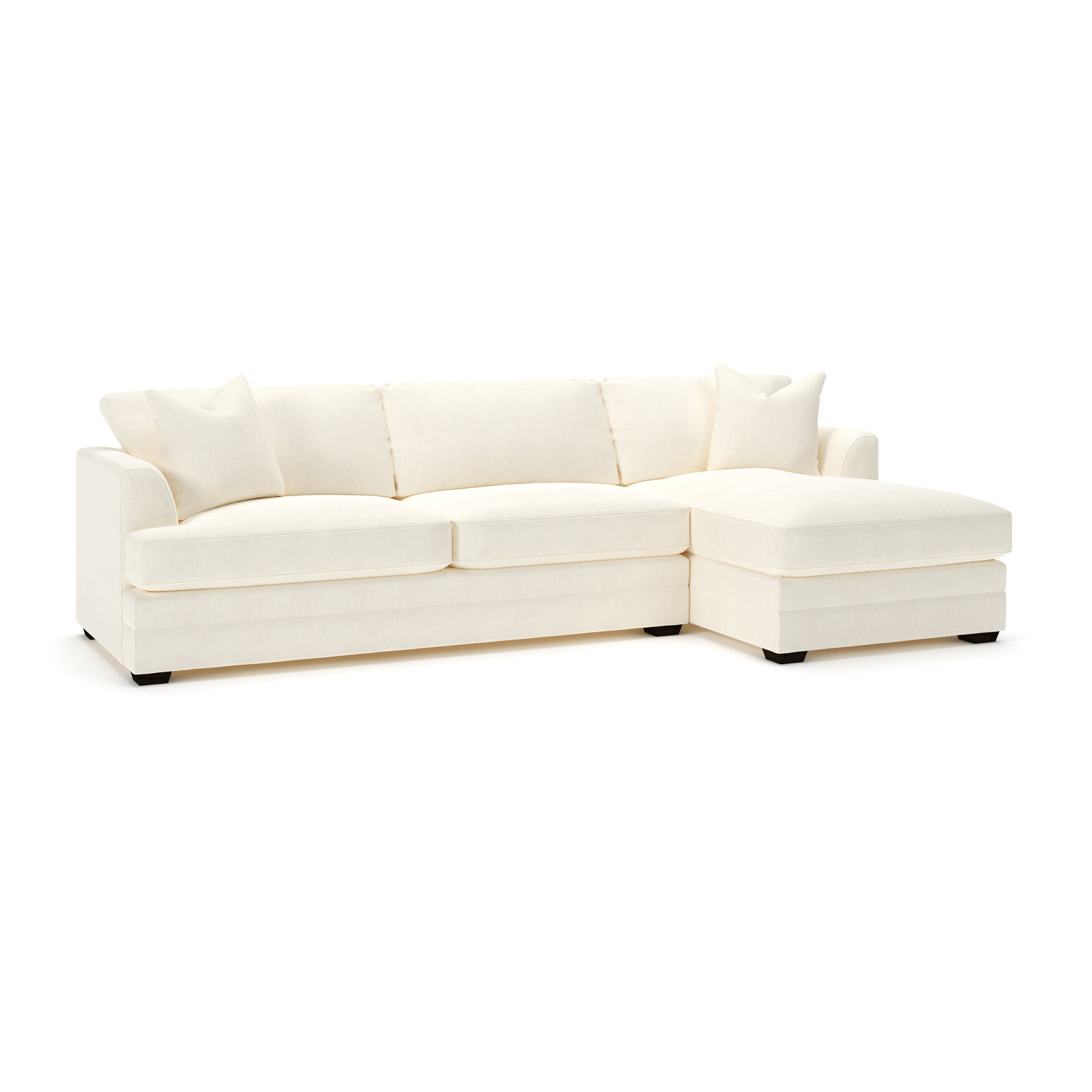 Edan Chaise Sectional, Right Hand Facing, Conversation Pearl Basketweave