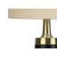 Lighting, H 28 po, lampe de table, métal noir, abat-jour beige, contemporain