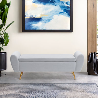 57" Storage Bench End of Bed Ottoman for King Size Bed