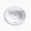 Lavabo encastré ovale en céramique avec trop-plein Bryant-10940788-19195626