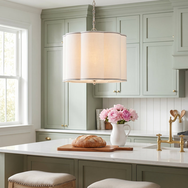 Abercorn 4 - Light Shaded Pendant, Aged Brass