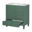 Meuble-lavabo moderne de 30 pouces avec lavabo, porte à fermeture douce et 3 tiroirs, structure en bois massif pour un rangement élégant-129184326