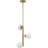 Avec 13.375 in. 3-Light Brushed Gold Contemporary Pendant Light-123355008