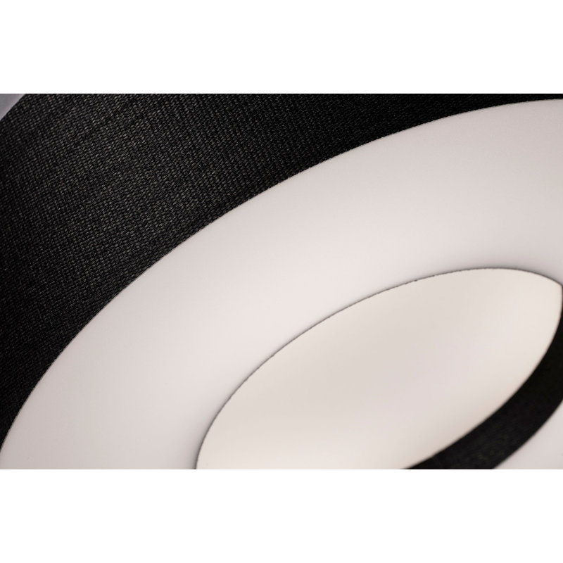 Luminaire suspendu tambour Bozko, Noir, Non, H 46 po x l 30 po x P 30 po