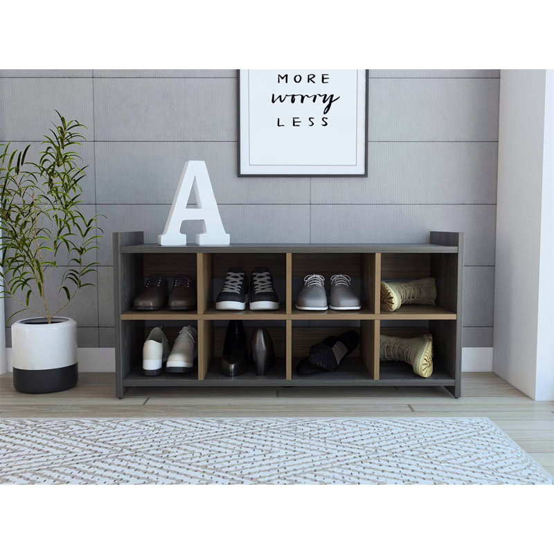 Owaneco 40-inch Wide Entryway Storage Unit, 8 Shoe Capacity, Carbon Espresso