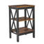 Table de chevet haute en forme de X Alonso avec tablette ouverte et 3 niveaux de rangement pour chambre ou salon-2074088825-2146140087