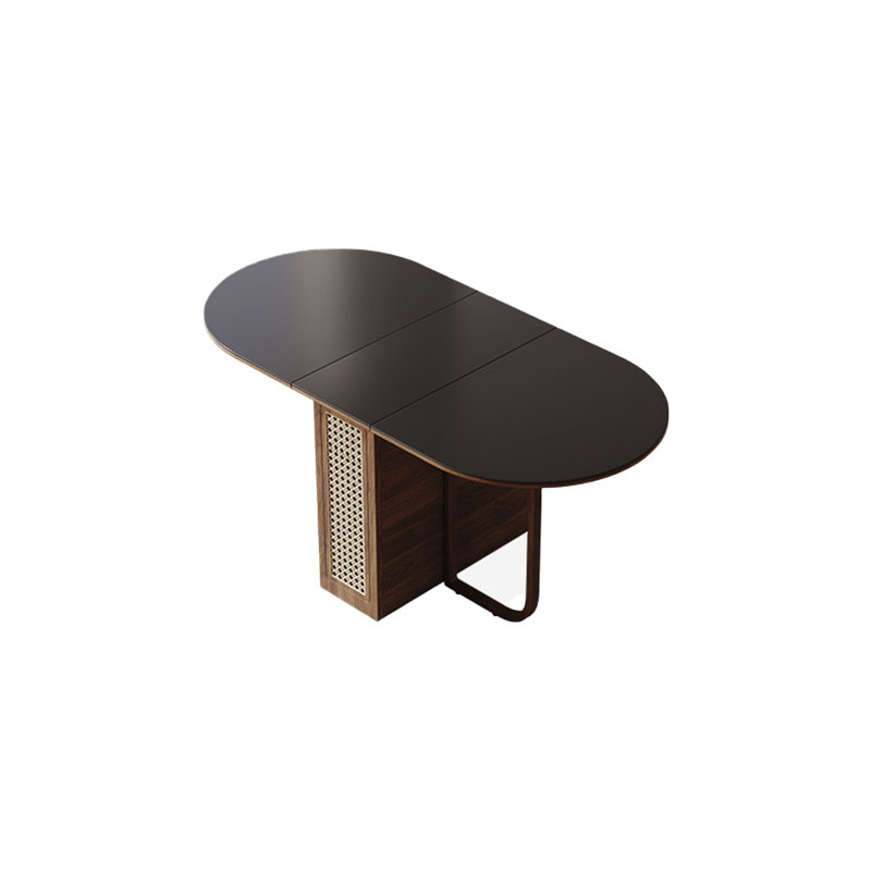 Bayou Breeze 47.24" Foldable Black Oval Dining Table