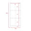 Dennielle 3 Shelf Bookcase