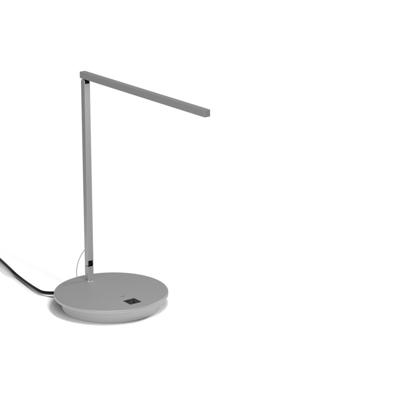 Lampe de bureau Z-Bar Solo Gen 4 avec base de 9 po (prises USB et CA), 5000 K