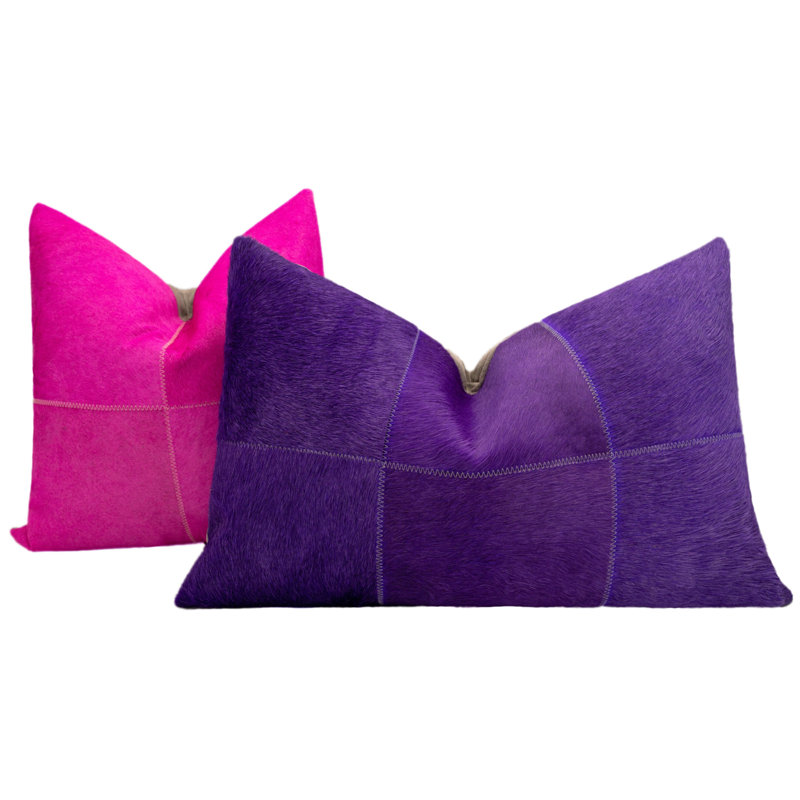 Coussins décoratifs en cuir de vache Canvello