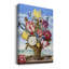 Bouquet de fleurs sur une corniche - impression sur toile tendue-20372972