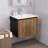 24" Wall-Mounted Bathroom Vanity With Ceramic Sink And Towel Rack-828602521