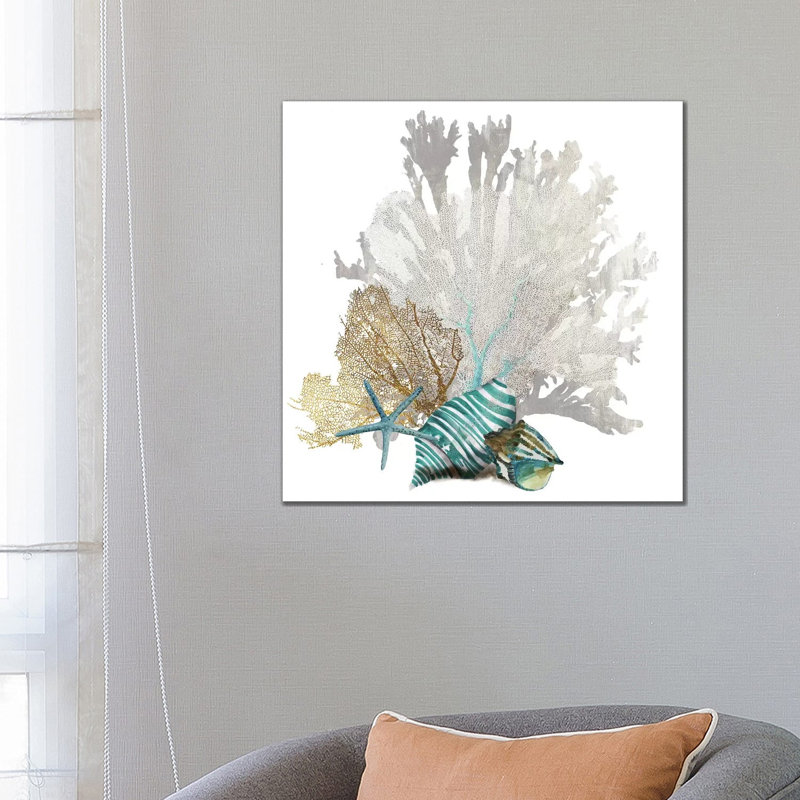 Coral Iv by Aimee Wilson - Painting on Canvas, Wrapped Canvas, 45.72 cm H x 45.72 cm W x 3.175 cm D
