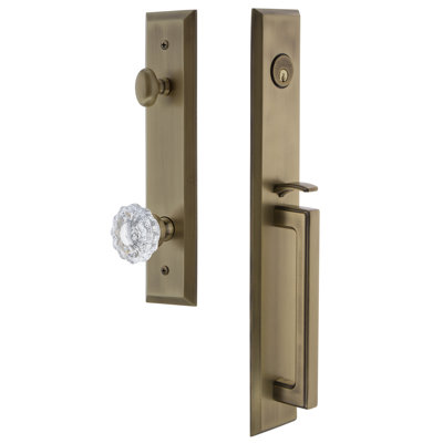 Fifth Avenue One-Piece Complete Inactive Dummy Handleset with D Grip and Versailles Knob