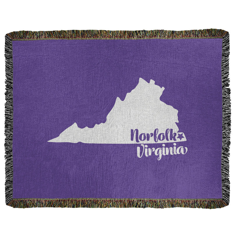 Hand Woven Throw Blanket, 60" W x 80" L, Purple