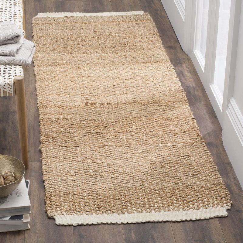 Natural Fiber Hand Woven Jute Solid Color Rug, Round 6'