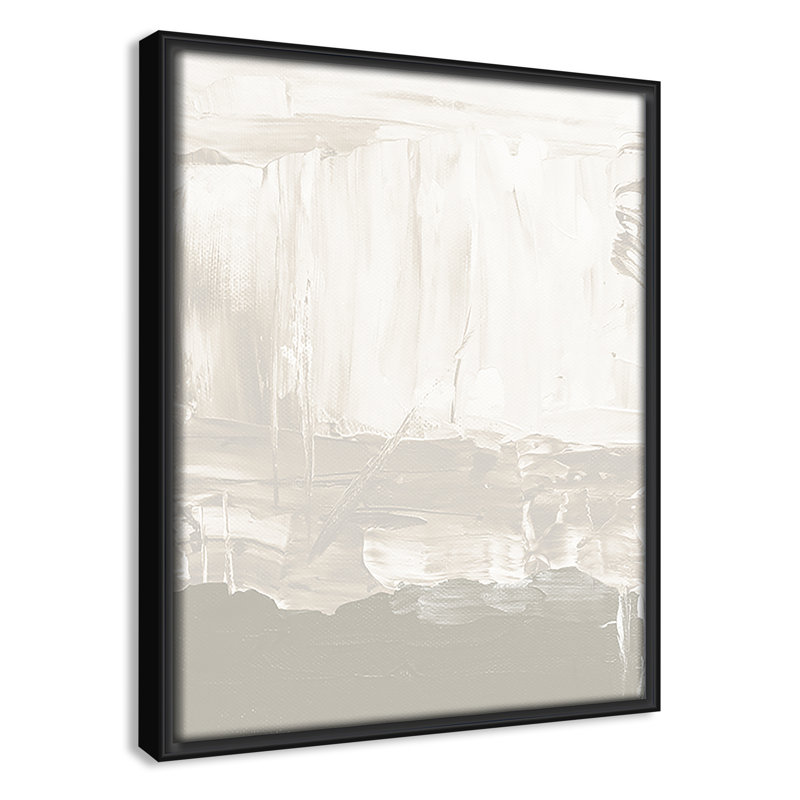 Albie taupe abstrait, reproduction sur toile flottante, Noir, H 11,5 po x l 9,5 po
