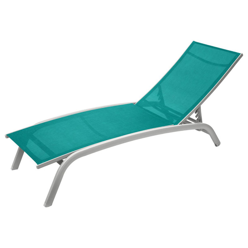 Manha 194cm Long Reclining Single Chaise, Dark Turquoise