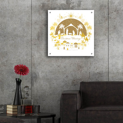 «Golden Bethlehem» par Elle Media Group, art mural en verre acrylique, 24 po x 24 po