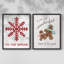 Tis the Season flocon de neige - reproduction encadrée de qualité supérieure - prête à être accrochée - aucun clou requis - aucun clou requis-840445824-840445835