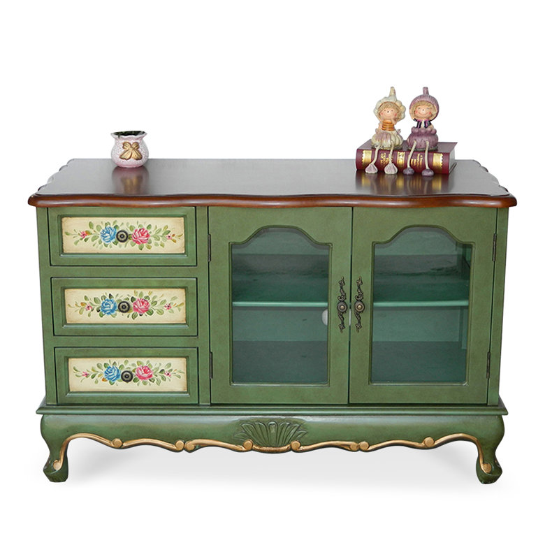 Buffet en noyer clair clair et bois manufacturé