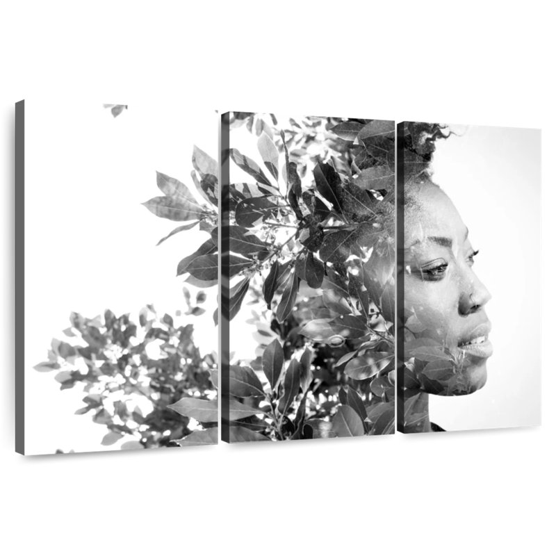 Portrait de femme Leisha, H 48 po x l 74 po