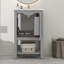 Meuble-lavabo de 20 po avec lavabo, armoire de salle de bain avec support de rangement et tablette ouverte-116180977