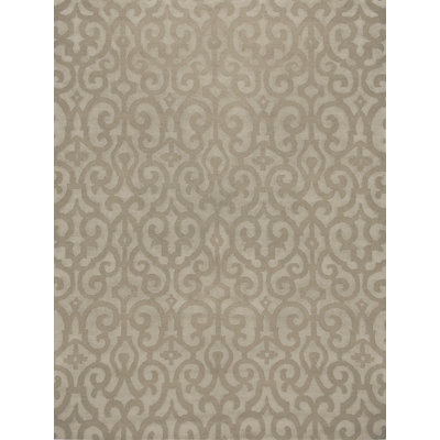 Damask Area Rug in Dove/Gray