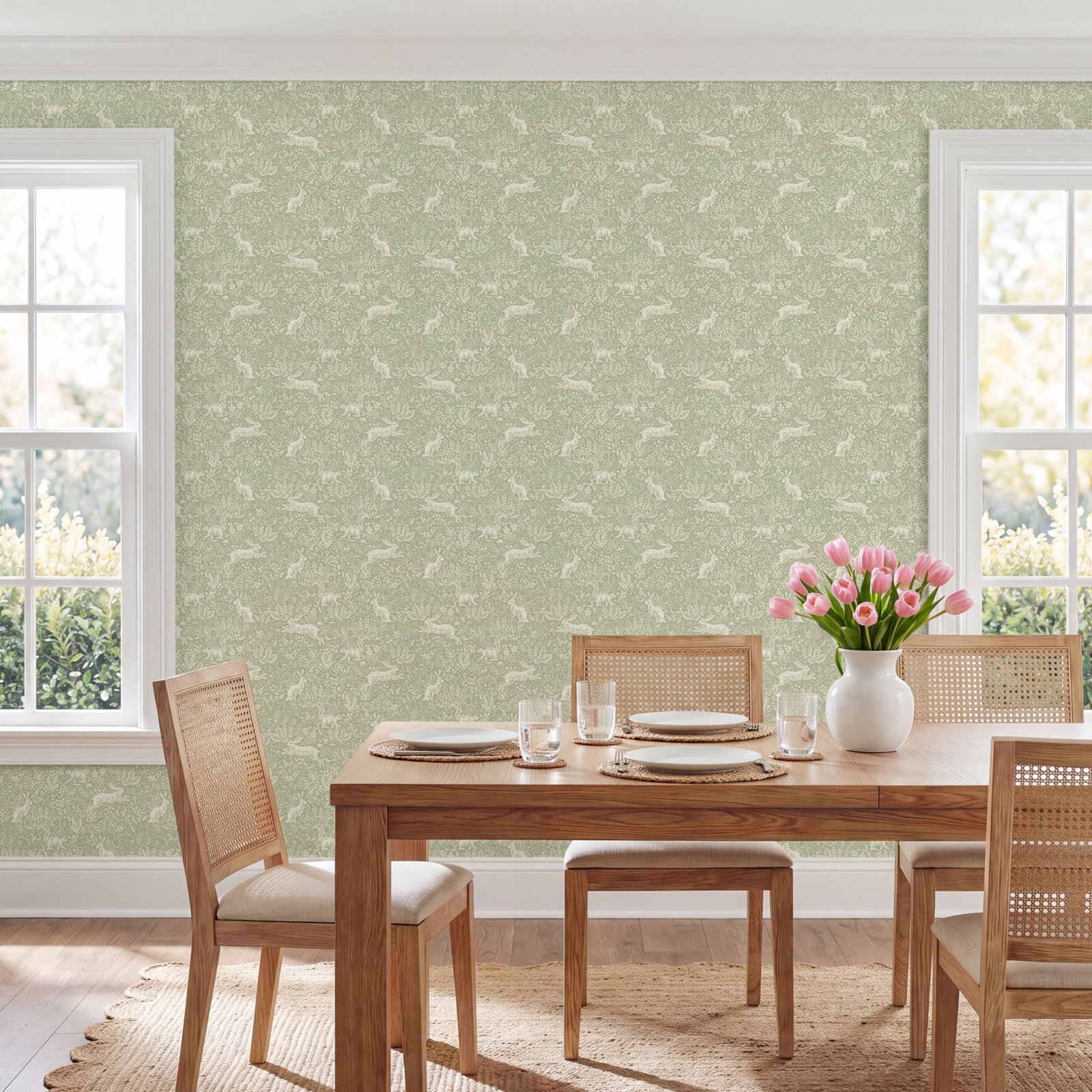 Fable Self-Adhesive Wallpaper, Mint