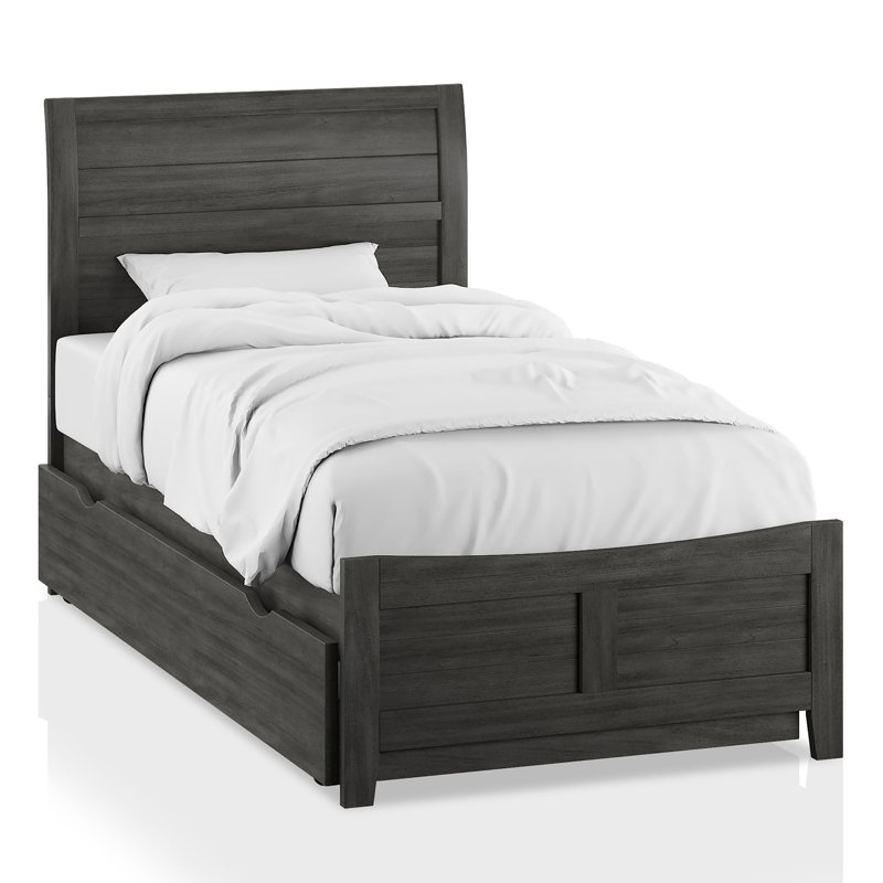 Lit-bateau avec couchette Kahi, Simple, Gris